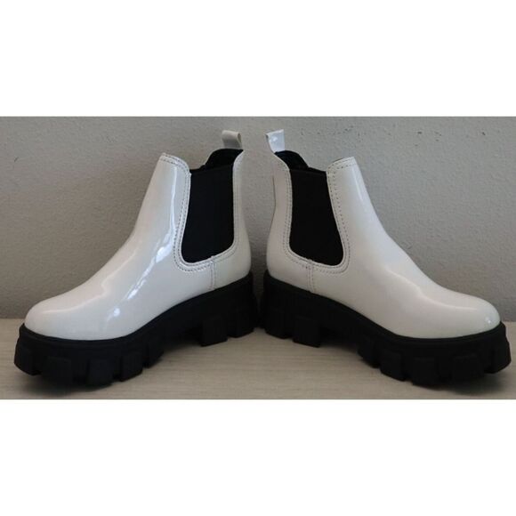 Circus NY H1412S3100 Women's Sz 6.5M White Darielle Lug Sole Chelsea Boots $100 - Picture 9 of 10